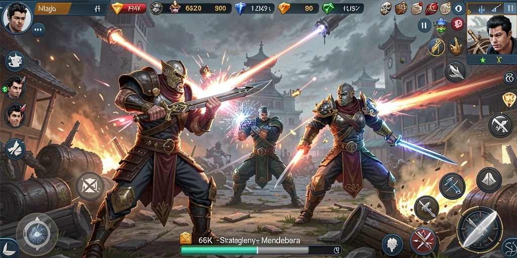 Tampilan gameplay menegangkan di dunia 66K.