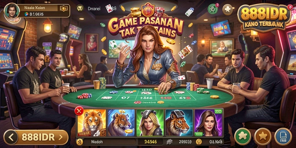 Screenshot gameplay menarik dari 888IDR yang menampilkan suasana Kasino.