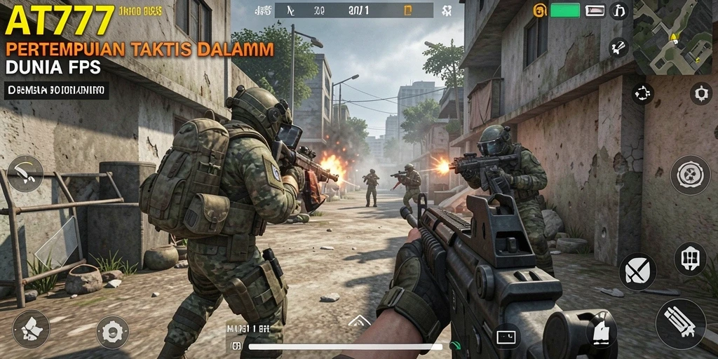Gameplay menegangkan dalam AT777 dengan aksi tembak-menembak seru.