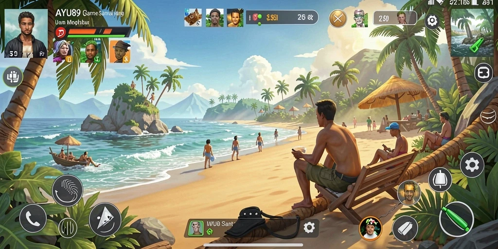 Screenshot AYU89 yang menunjukkan keseruan gameplay santai dan menawan.