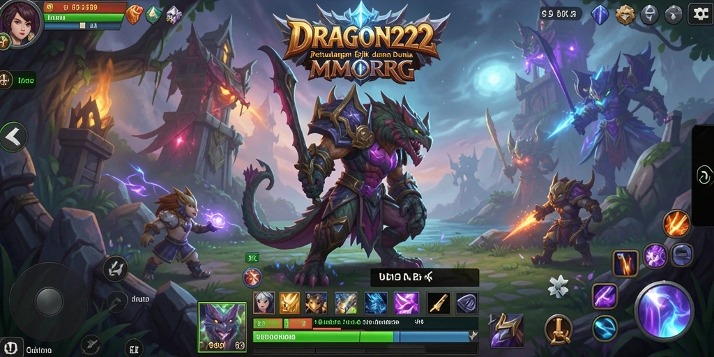 Tangkapan layar menunjukkan aksi seru dalam dunia DRAGON222.
