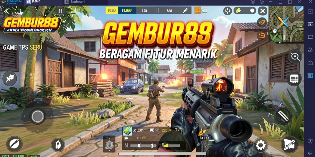 Tampilan gameplay menegangkan dan seru di GEMBUR88.