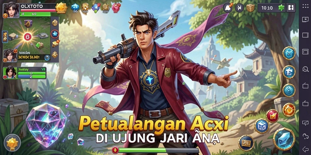 Screenshot gameplay OLXTOTO yang menunjukkan aksi mendebarkan di medan perang.