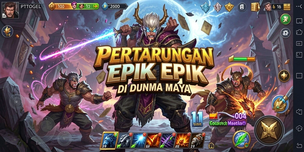 Tangkapan layar gameplay pertarungan seru di PTTOGEL.