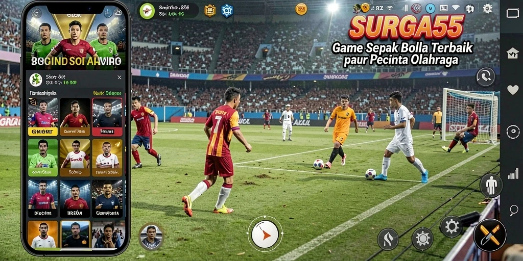 Tampilan gameplay SURGA55 yang mengesankan dan menegangkan saat pertandingan berlangsung.
